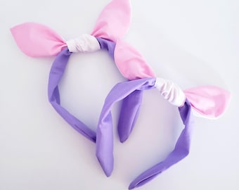 Pastel Bow Headband: Lightweight Knotted Design