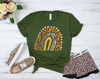 Safari Rainbow T-Shirt: Leopard, Zebra, Giraffe Print