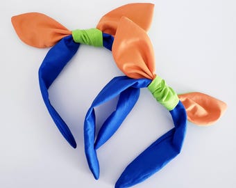 GOOFY colors  Lightweight Bow / Migrain - Friendly Knotty Bow / knotted bow One size fits most / goof headband /  bowband Fast Shipping