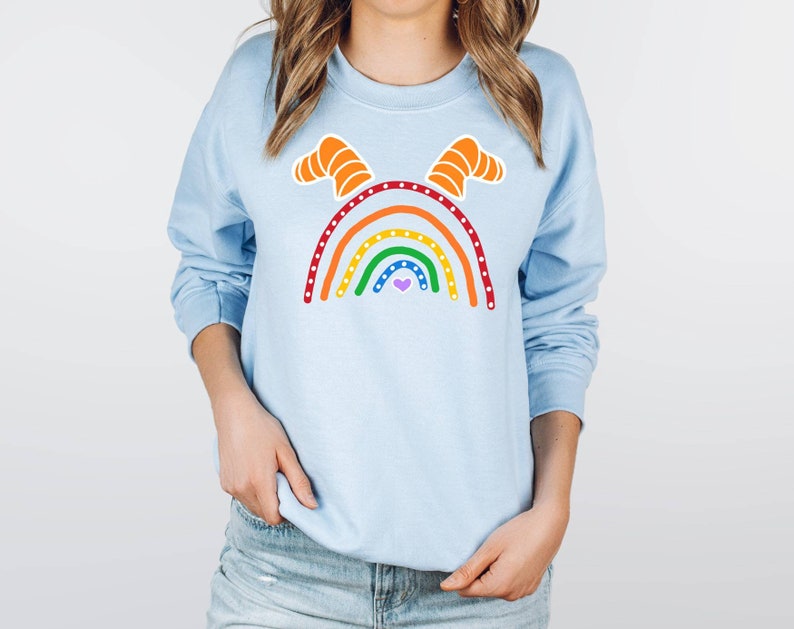 Rainbow sweatshirt / Figment shirt / Rainbow Figment shirt / One little spark of inspiration / Epcot Shirt / Unisex sweatshirt image 2