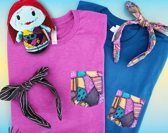Ragdoll Patchwork Pocket Tee, Custom Bella Canvas Unisex Shirt