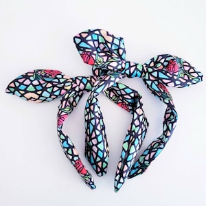 Enchanted Rose Headband / 1 COTTON bow/ Beauty and the Beast Bow / flower Knotty Bow /  BOW/ One size fits most