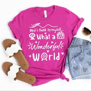 Wonderful World Shirt /  Vacation shirt / Unisex / Epcot shirt / Magic Kingdom shirt / Hollywood Studios shirt / Animal Kingdom shirt