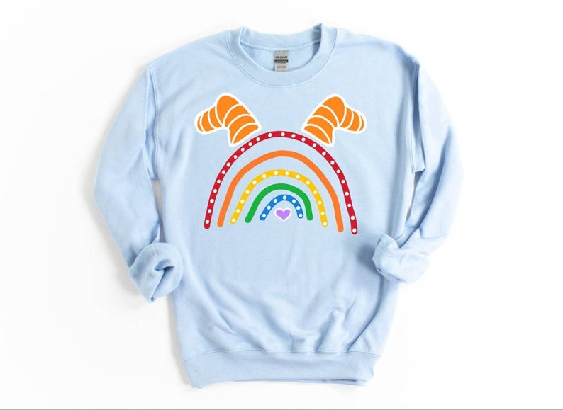 Rainbow sweatshirt / Figment shirt / Rainbow Figment shirt / One little spark of inspiration / Epcot Shirt / Unisex sweatshirt image 1