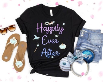 Happily Ever After shirt / Pastel ombre / Fairytale Princess / kingdom shirt / magic / Cinderella / Once Upon a time