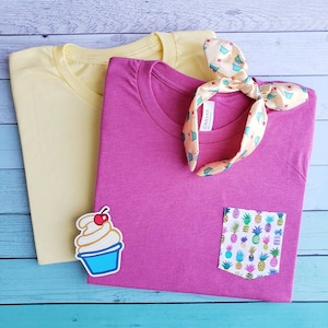 Pineapple Pocket Tee / Polynesian Tropical tee / Custom pocket t-shirt/ Request your favorite color in comments at checkout / Unisex shirts
