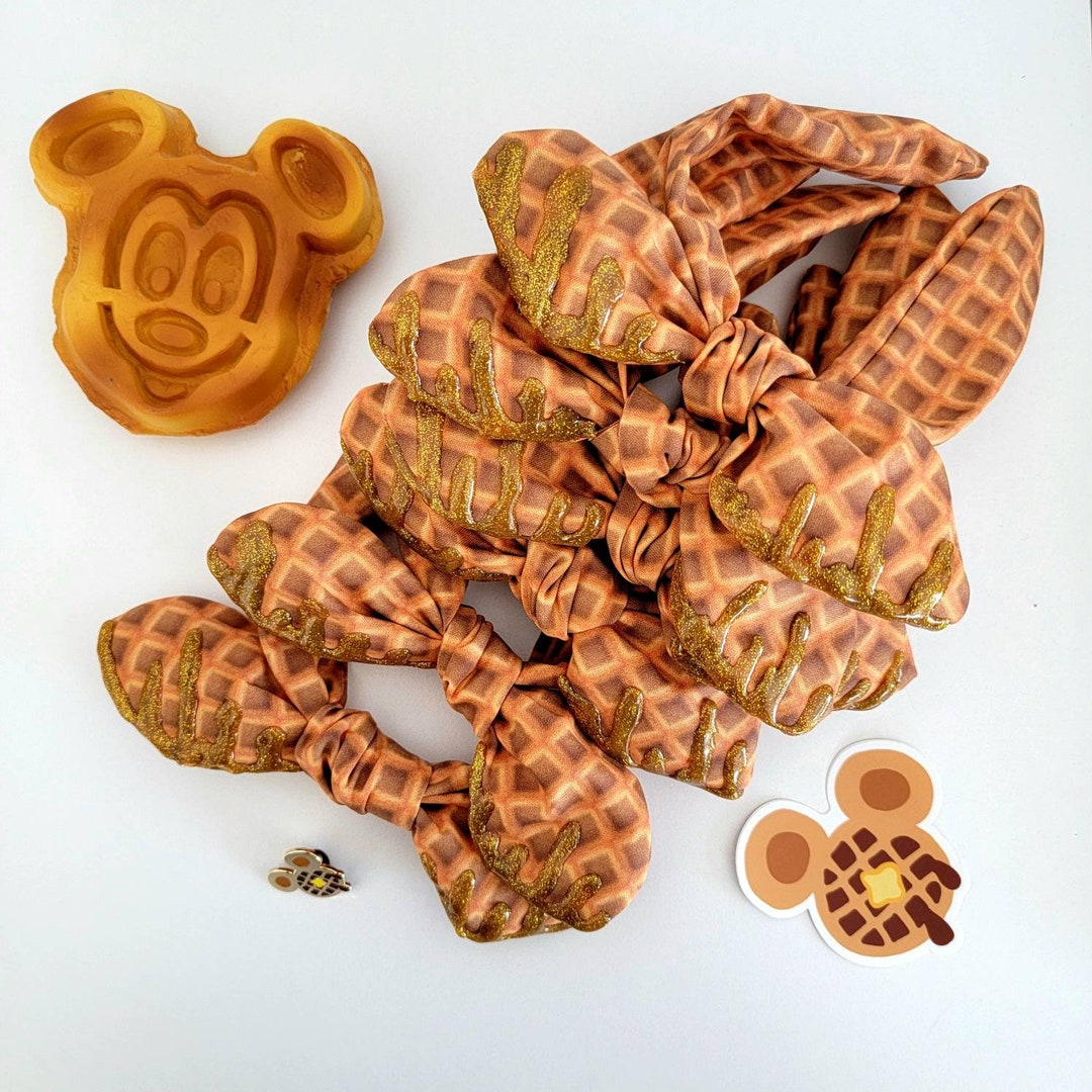 1 Waffle Headband / Waffle Bow / Waffle Knotty Bow / Waffle Bowband