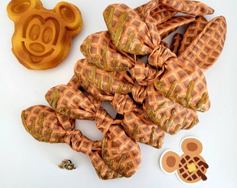 Waffle Knot Bow Headband, Syrup Drip, Adjustable