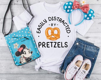 Pretzels Unisex t-shirt / German pretzel shirt / snack salty Easily distracted by Pretzels
