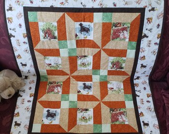 Hey diddle-diddle baby quilt