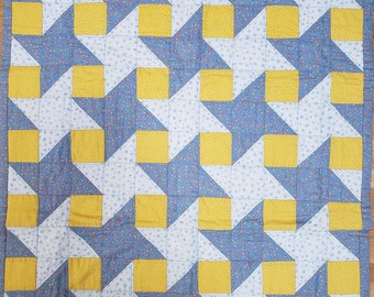 Blue Country Thrift Crib Quilt