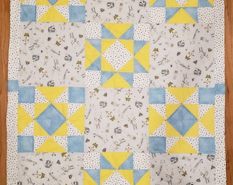 Woodland Creatures Lt Gray Crib Quilt