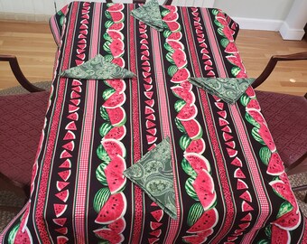 Watermelon theme picnic quilt