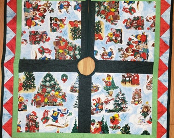 Caroling animals Christmas tree skirt