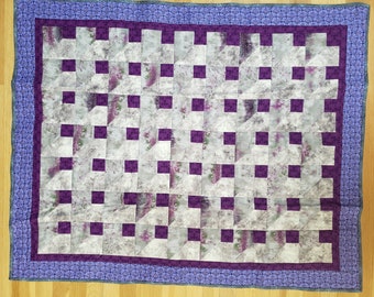 Purple 3D lap quilt