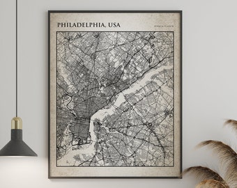 Philadelphia City USA City in Pennsylvania USA Street Map of Philadelphia Mapbuddy Wall Art The Liberty Bell City in USA Wall Decor