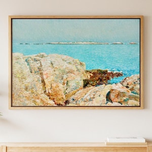 Duck Island (1906) von Childe Hassam - Küstenimpressionistische Seelandschaft - gerahmt und gewickelt