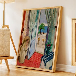 Interior at Nice (1919) by Henri Matisse – French Window Scene – Framed and Wrapped Canvas