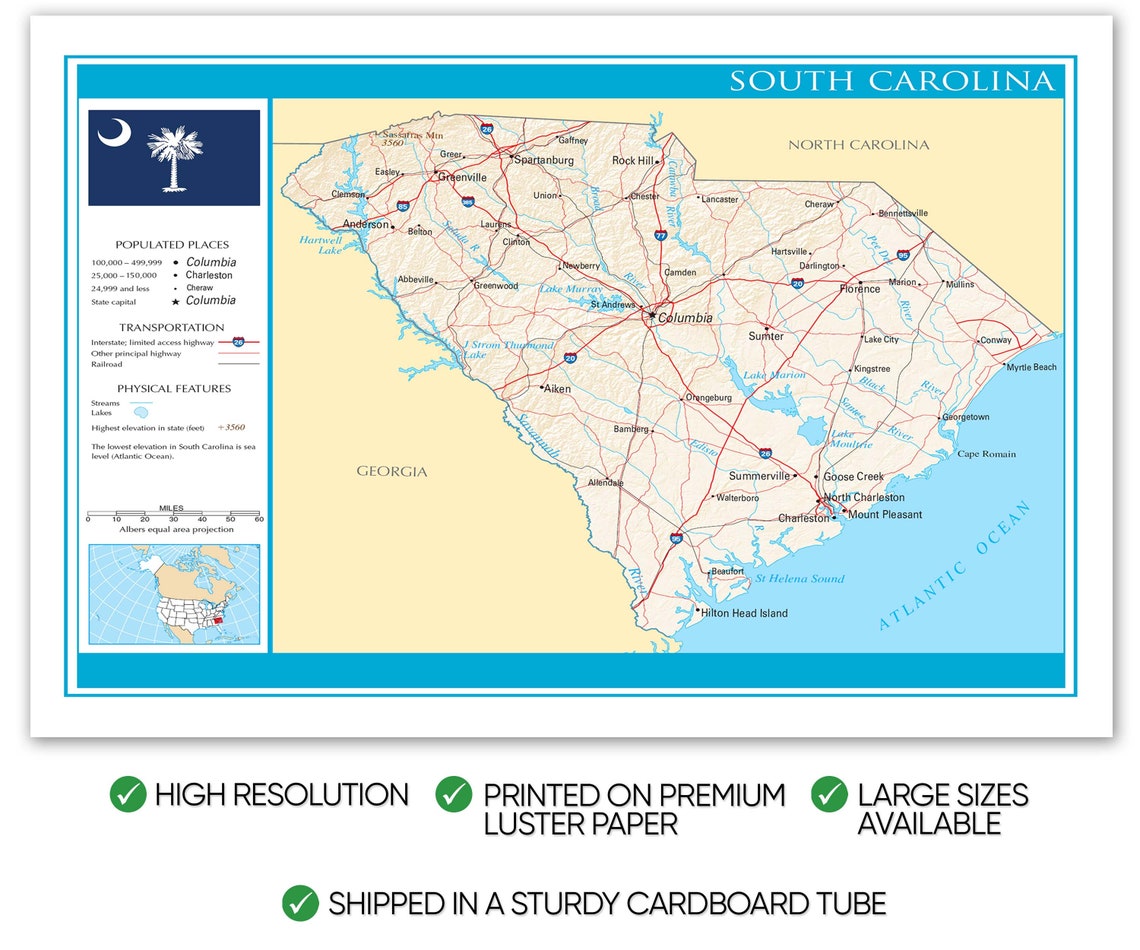 South Carolina Map Detailed Map Of South Carolina State South Carolina Il 1140xN.4441105530 I3po 