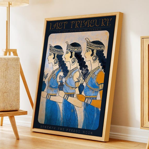 Minoan Priestesses Fresco Print: Ancient Greek Wall Art - Etsy Minoan Priestesses Fresco Print: Ancient Greek Wall Art - Etsy