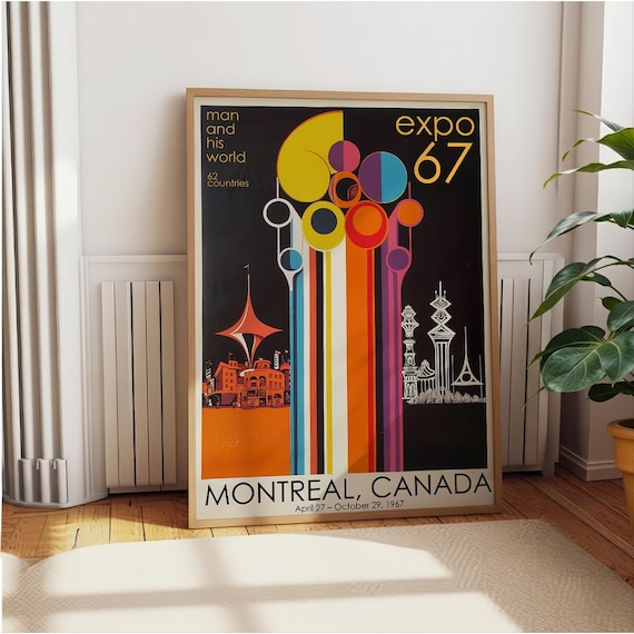 Expo 67 Montreal Poster: Mid-century Modern World's Fair Print - Etsy