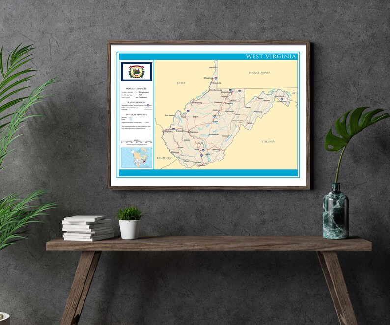 West Virginia Map Detailed Map of West Virginia State West Virginia