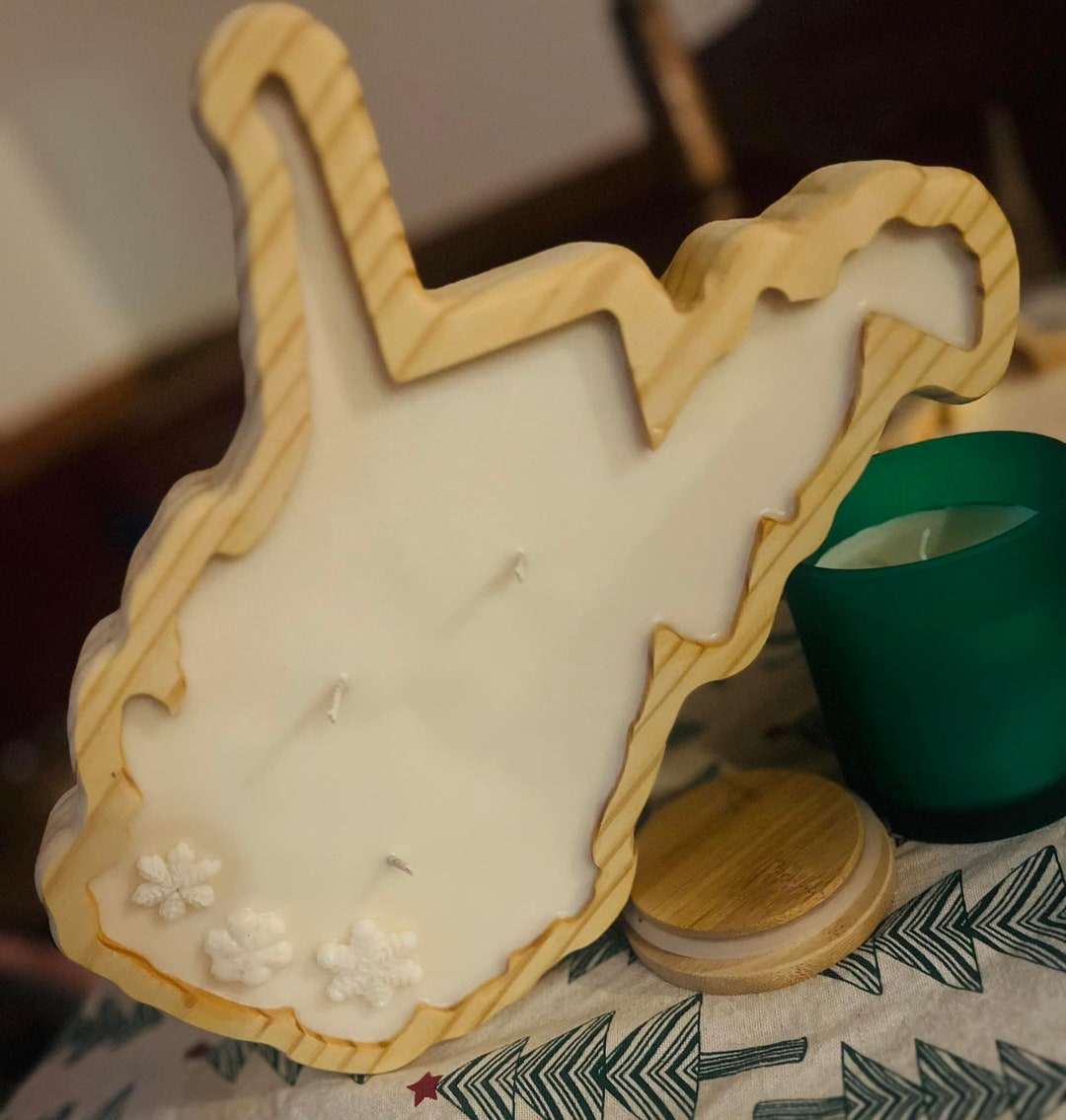 Wooden Dough Bowl Candle Etsy