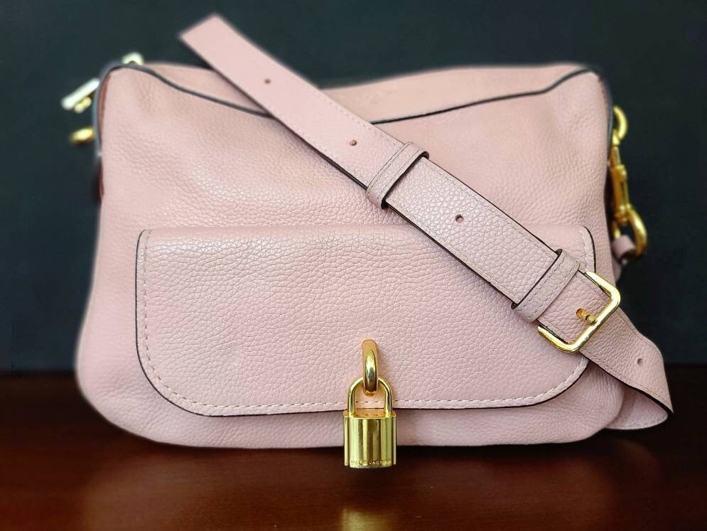 Marc Jacobs Lock That Leather Messenger Crossbody Shoulder Bag Etsy