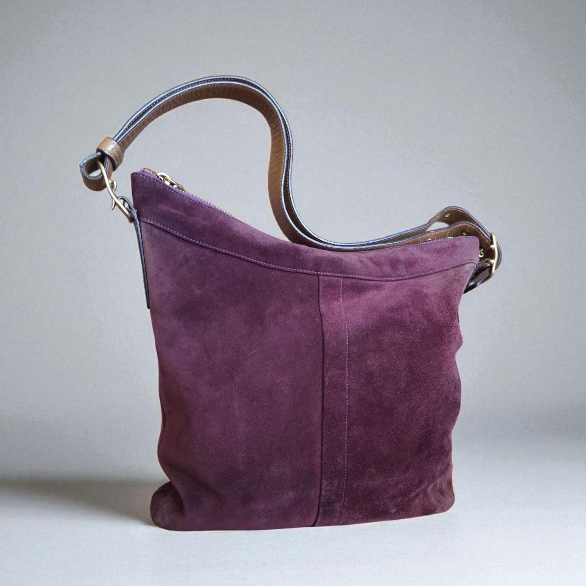 90s Coach Legacy Burgundy (wine) Suede Hobo Bag 9324 - Etsy