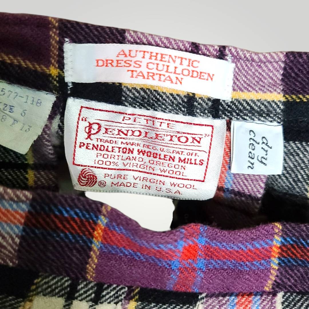 PENDLETON Authentic Dress Culloden Tartan Skirt Vintage Tartan Plaid