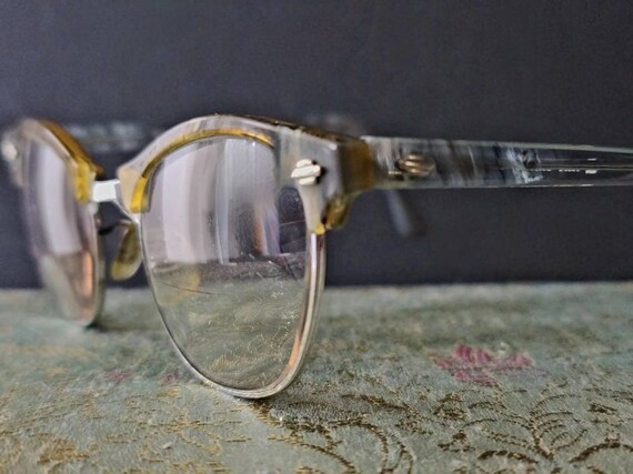 Vintage Marble Cat Eye Glasses Art Craft USA Lead… - image 5