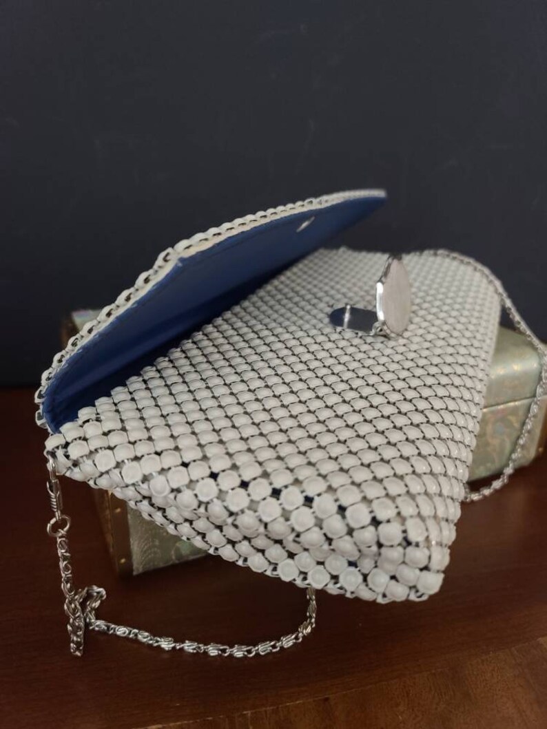 Vintage 60s Oroton Gray Taupe Metal Mesh Purse Shoulder Bag Etsy