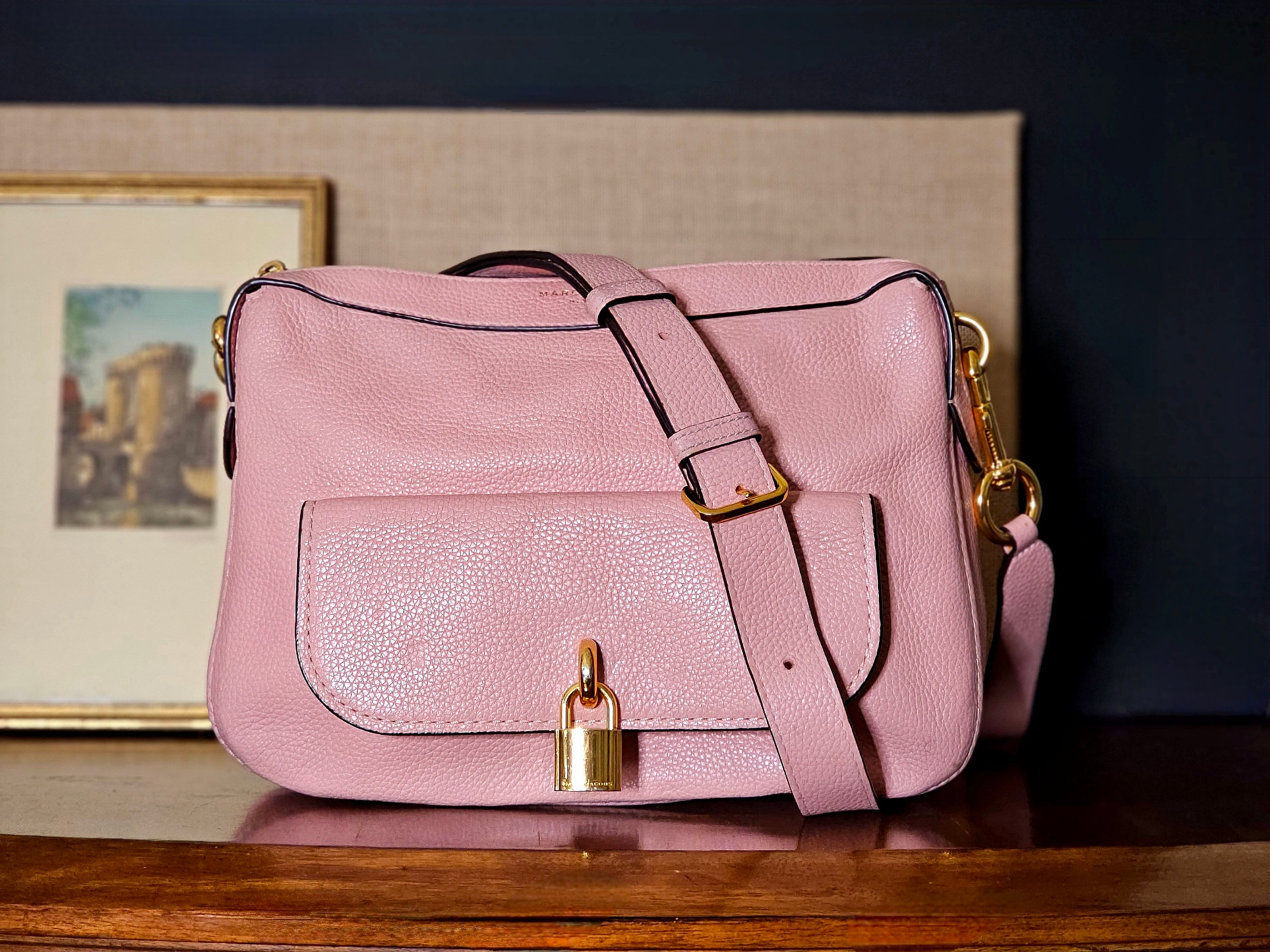Marc jacobs lock that leather messenger bag sale