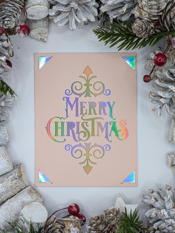 holographic christmas cards Turn Your Family Into Cartoon In Christmas, Custom Family Poke Xmas Trading  Card Using Photo + Name, First Christmas Holographic Card main image 0