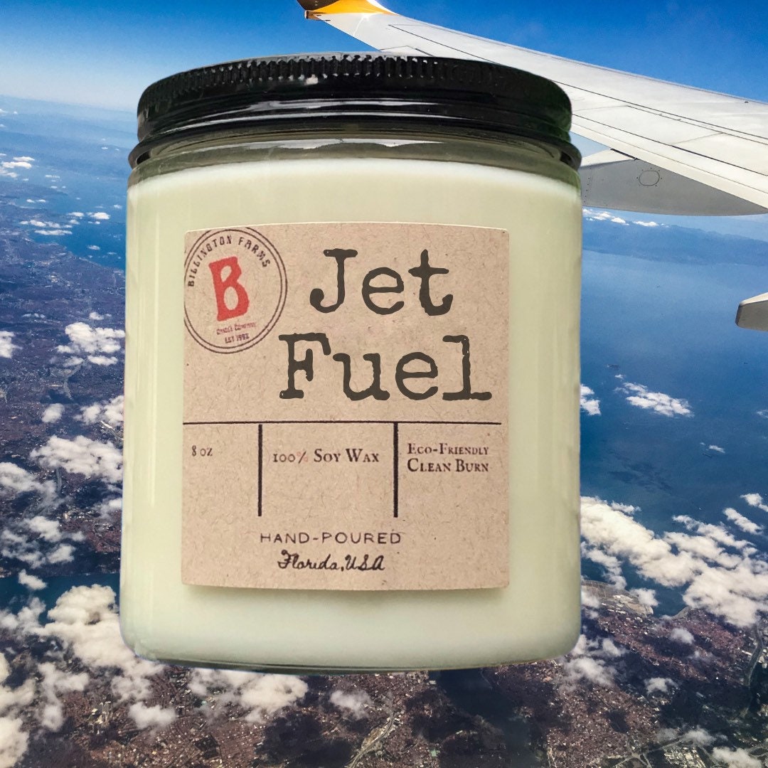 Jet Fuel Scented Candle Pilot Gift Scented Jet Fuel Candle Etsy