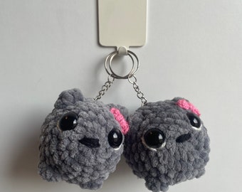 sad hamster meme keychain