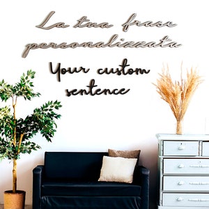 Personalized wooden phrase / wall sticker