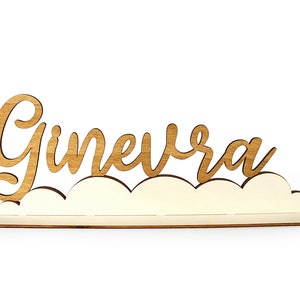 Nome personalizzato in legno da tavolo