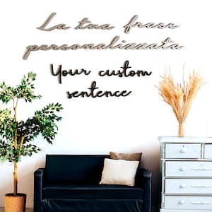 Phrase en bois personnalisée / Sticker mural