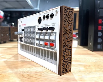 Korg Volca Boutique laser engraved wood cheeks