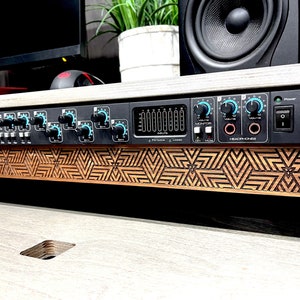 19” blank rack cover solid walnut custom 1U