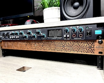 19” blank rack cover solid walnut custom 1U