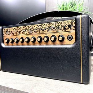 Positive grid spark amp custom walnut cover inlay