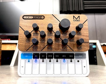 Modal Craft synth 2.0 solid walnut overlay faceplate