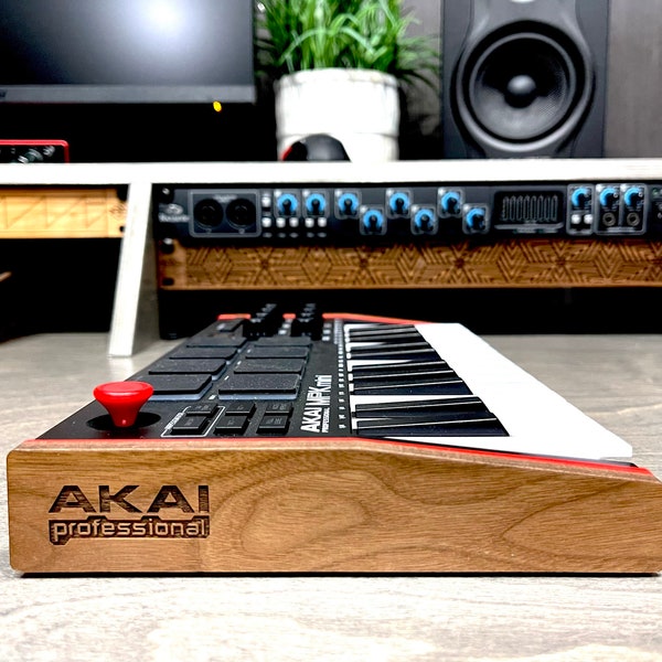 Akai MPK MK3 custom solid walnut wood ends