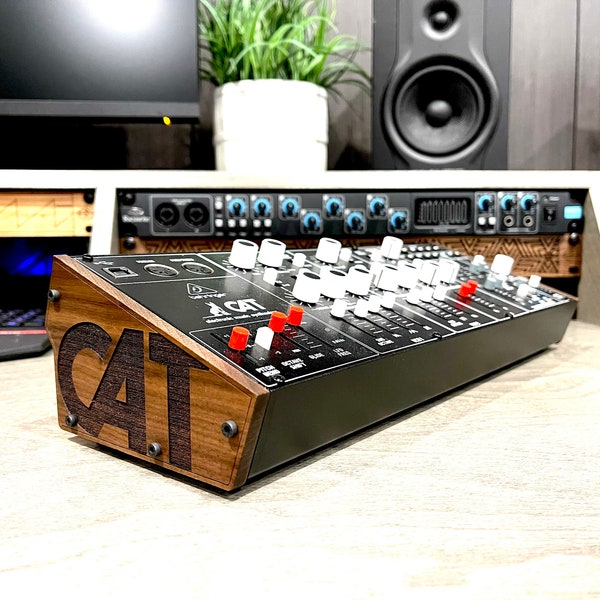 Walnut wood Ends for Behringer CAT synthesizer