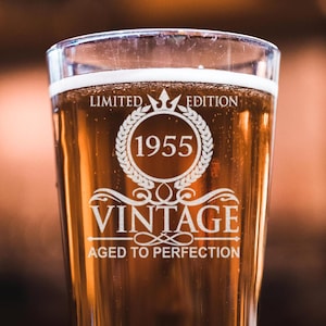 70th Birthday Gift - Aged To Perfection Limited Edition - 70th Beer Pint - Birthday Funny Gift - Best Gift For Dad, Mom, Grandma, Grandpa