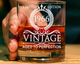 60th Birthday Gift - Aged To Perfection Limited Edition - 60th Whiskey Glass - For Anniversary - Birthday Funny Gift - Best Gift For Him,Her