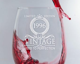30th Birthday Wine Glass - Aged to Perfection, Vintage Limited Edition