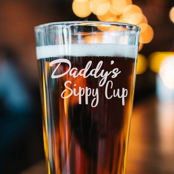 Bicchiere da birra con incisione "Papà" - Regalo per la festa del papà